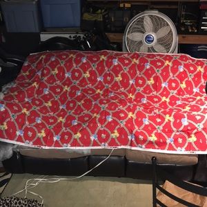 Spectrix Vintage fabric Cat Mouse Dog Christmas theme 64” x 38” 💕